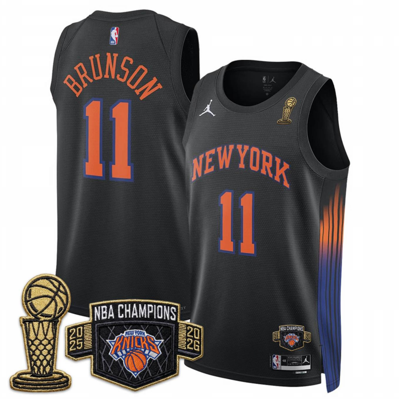 Men New York Knicks #11 Brunson black 2026 Nike NBA jersey 0627002
